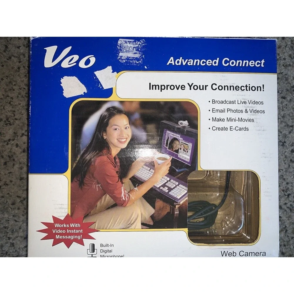 Vintage 1990's Veo Connect Web Camera-Webcam - New In Open Box -Easy Set Up